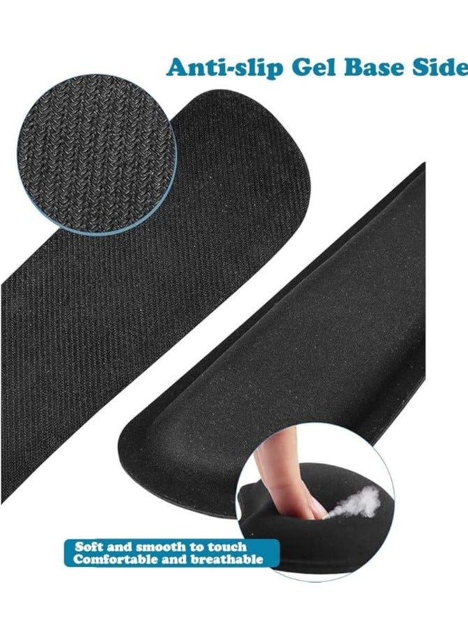 erorex Clear Computer Keyboard Stand for Desk with Mouse and Keyboard Wrist Rest Pad, 3 PCS Acrylic Ergonomic Keyboard Holder Set for Working, Keyboard Riser with Rubber Strip for Home,Office,School-17.7”x6” - Image 2