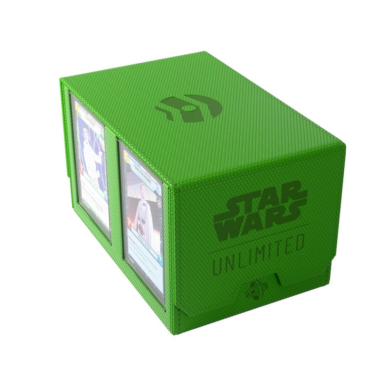 Asmodee Gamegenic Star Wars Unlimited DOUBLE DECK POD Elevate Your Gaming Experience Premium Deck Box Holds 120 DoubleSleeved Cards Designed for the Star Wars Unlimited TCG Green Color Made - Image 2