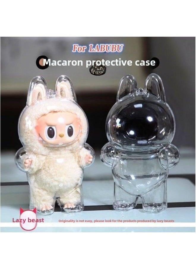 LABUBU Labubu Generation Of The Motherland Macarons Bubble Series Fun Blind Box Vinyl Face Plush Doll-Color:Transparent First Protective Box-Height:15cm  - Image 1