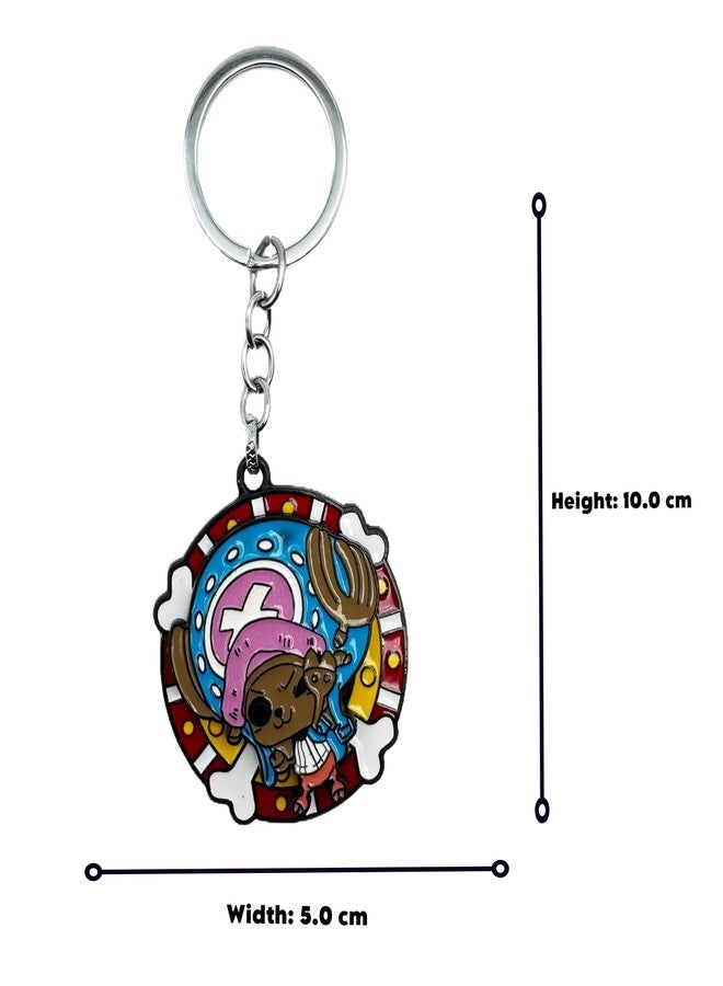 Buko Spinning Popular Anime Character Metal Keychain - Anti-Rust, Wheel-Rotating Novelty Design for Car and Bike Keys (Tony Tony Chopper) - Image 3