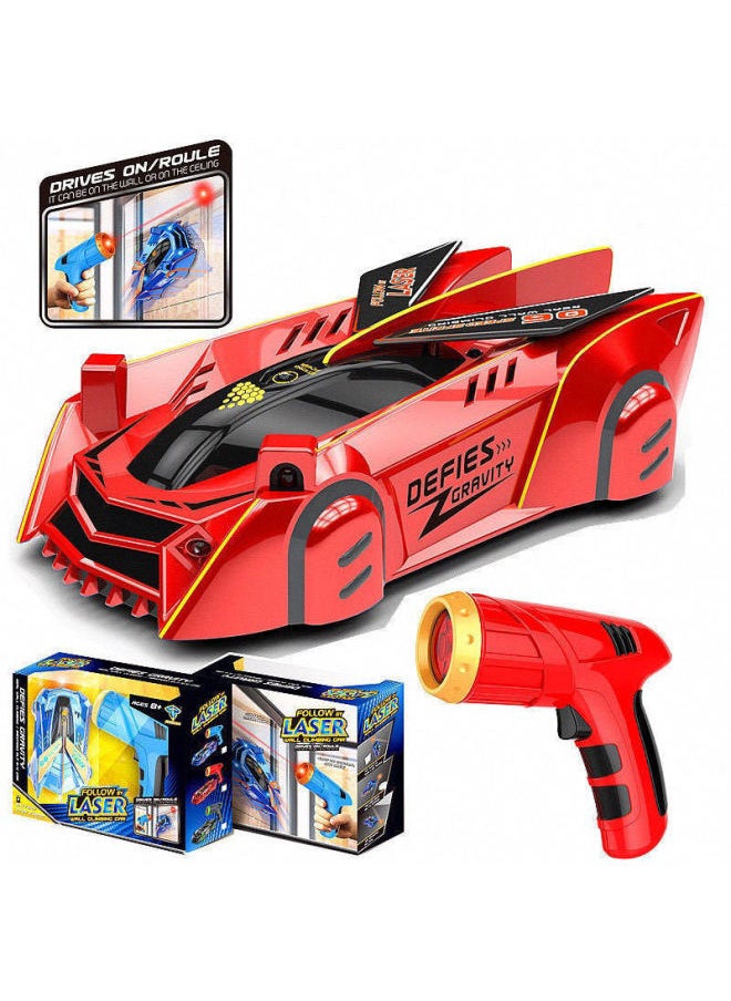 Rc Car Toy Led Headlights Taillights High-speed Off-road Vehicle Stunt Car 27mhz Frequency 4wd Drive-Color:2016-1 Red Wall Climbing Car (english Packaging)  - Image 4