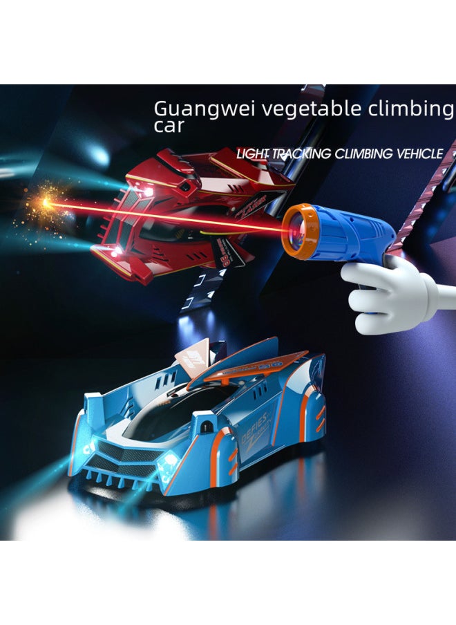 Rc Car Toy Led Headlights Taillights High-speed Off-road Vehicle Stunt Car 27mhz Frequency 4wd Drive-Color:2016-1 Red Wall Climbing Car (english Packaging)  - Image 3