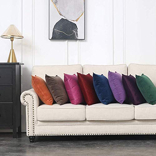 Khooti Decorative Velvet Square Cushion Cover Throw Pillow Cover for Living Room Couch Diwan Single Seater Sofa, Colourful Modern Small 24 x 24 Inches / 60 x 60 cm (Colour - Black)(Set of 1 Piece) C2-200 TC - Image 5
