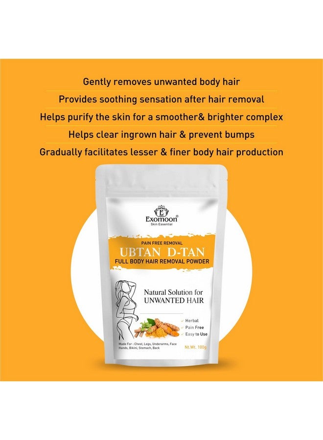 EXOMOON بودرة شمع إزالة الشعر الكاملة إكزومون دي-تان للنساء والرجال | حل سريع وخالي من الألم لإزالة الشعر بدون مواد كيميائية ضارة، تهيج، طفح جلدي وبدون آثار جانبية - 100 جرام - Image 5