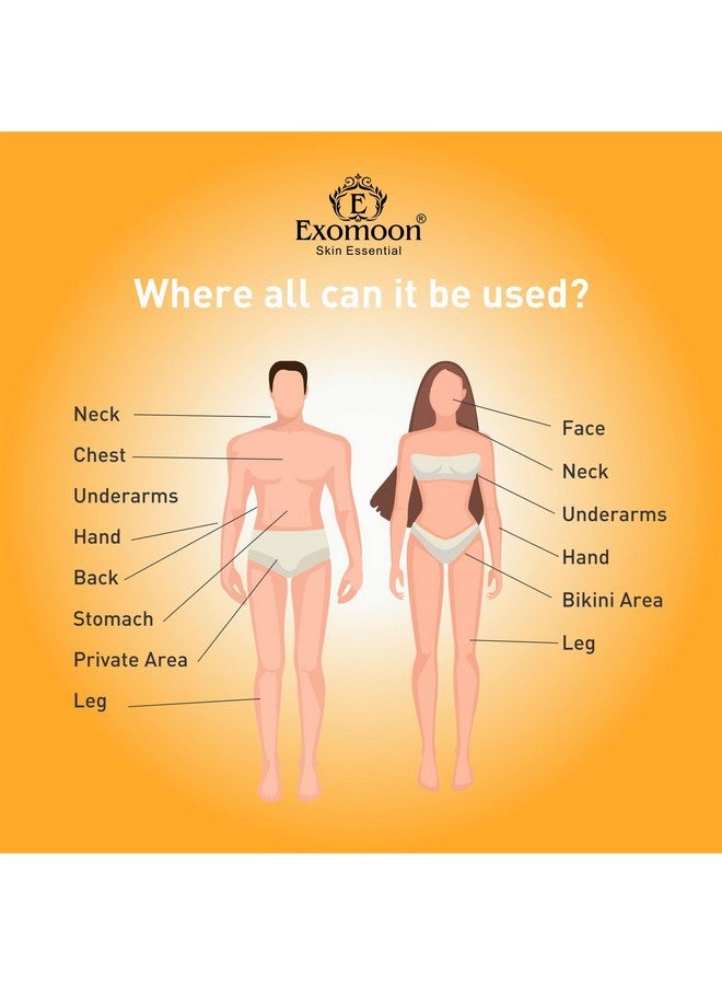 EXOMOON بودرة شمع إزالة الشعر الكاملة إكزومون دي-تان للنساء والرجال | حل سريع وخالي من الألم لإزالة الشعر بدون مواد كيميائية ضارة، تهيج، طفح جلدي وبدون آثار جانبية - 100 جرام - Image 4