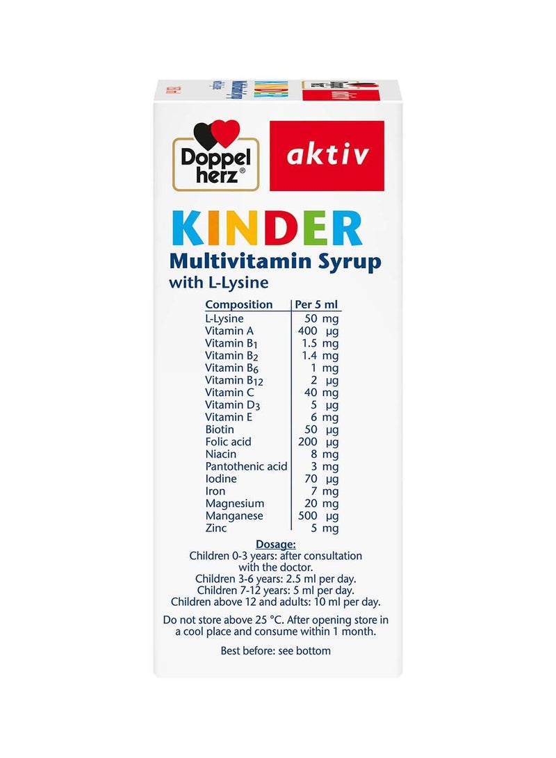 Doppelherz Aktiv Children Multivitamin Syrup,150 ml - Image 3