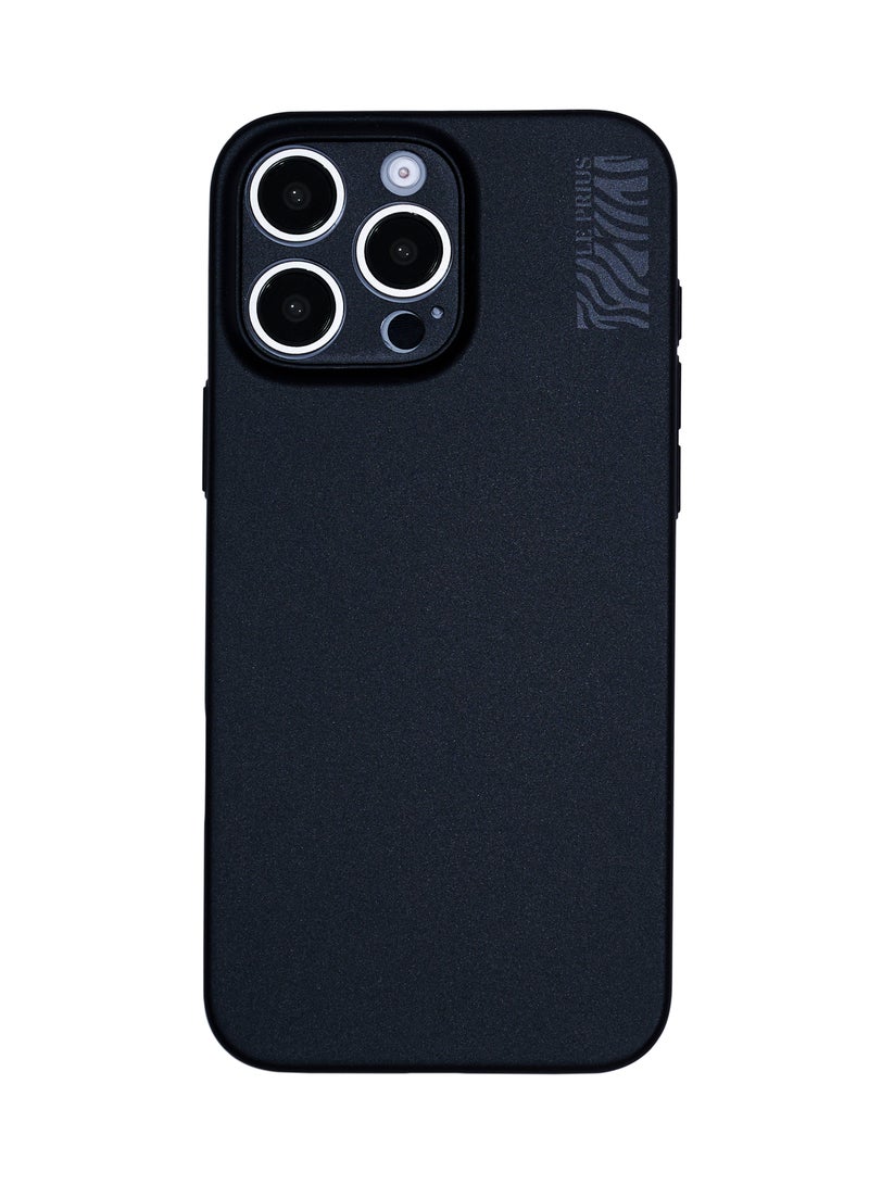 Le Prius Le Prius Toyger Series 0.35mm Slim Fit Premium Quality Protective Phone Case Compatible with iPhone 16 Pro Max, Ultra-Thin Full Shockproof Protection, Durable Cover, Perfect Precision Fit, Comfortable Grip, Stylish Premium Design for Men and Women - Black  - Image 1