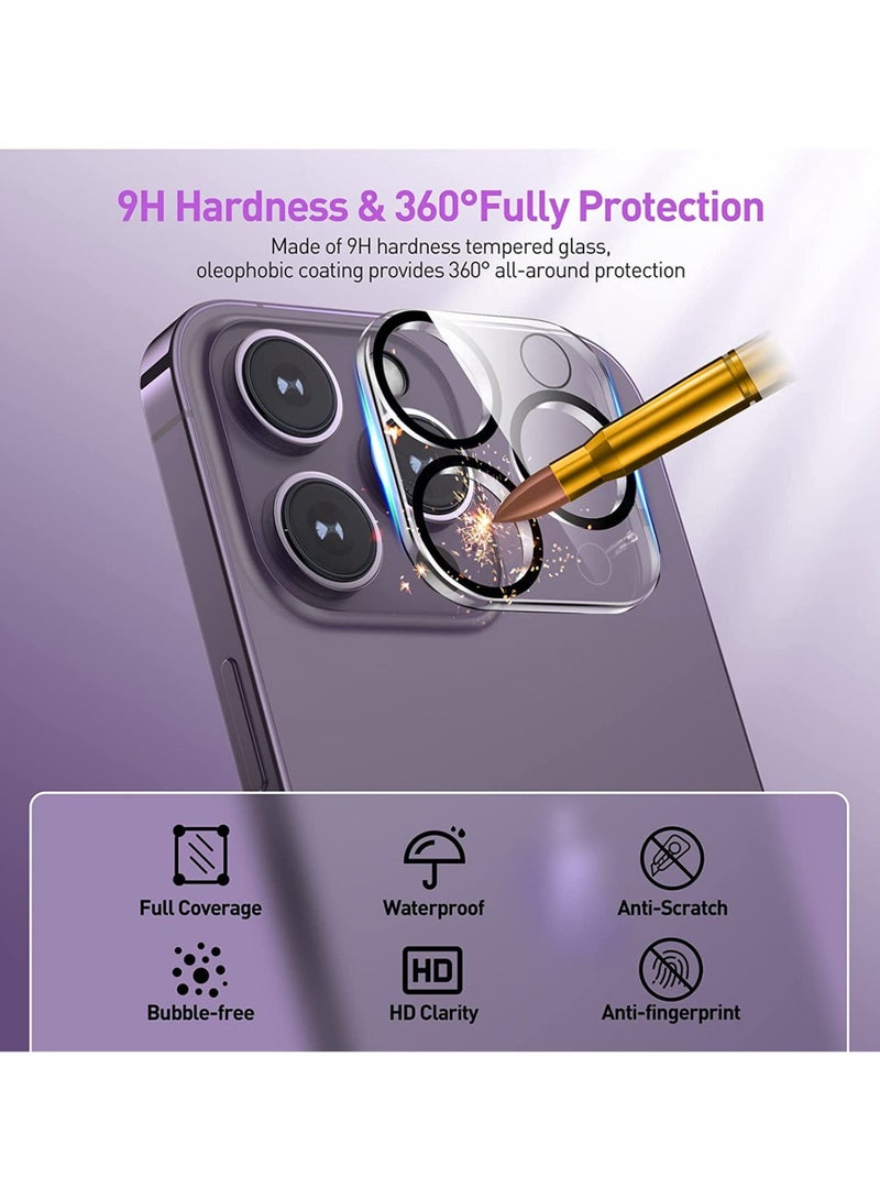 Xtiger واقي عدسة كاميرا كامل من Xtiger بصلابة 9H لجهاز Apple iPhone 14 Pro – مقاوم للخدوش ومضاد للبصمات وحماية من الصدمات - Image 3