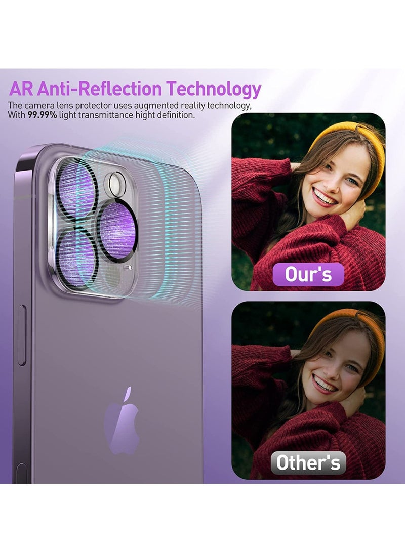 Xtiger واقي عدسة كاميرا كامل من Xtiger بصلابة 9H لجهاز Apple iPhone 14 Pro – مقاوم للخدوش ومضاد للبصمات وحماية من الصدمات - Image 5