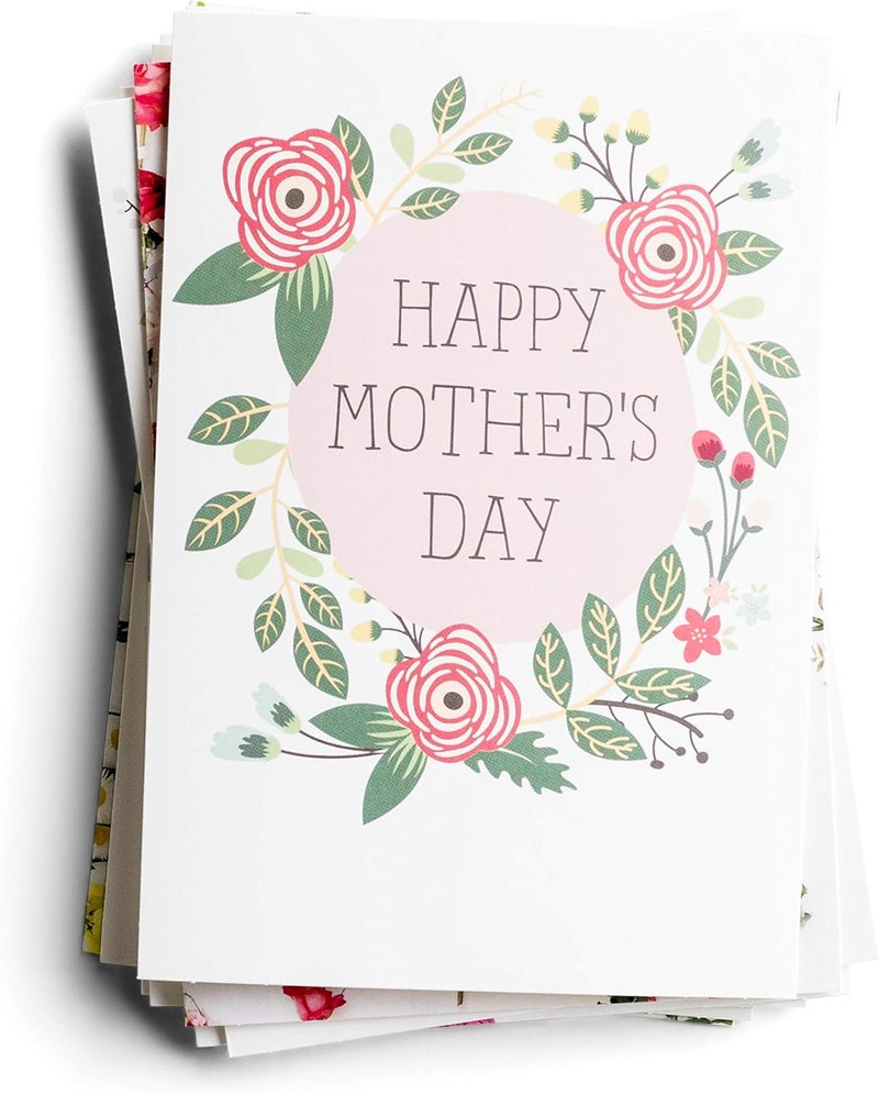 DaySpring Happy Mothers Day 8 Design Assortment With Scripture 24 Floral Mothers Day Cards Envelopes 70925 - Image 1