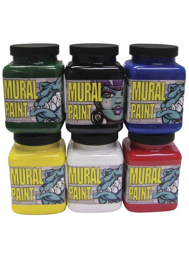 Chroma Paint Mural Chroma Assorted Primary Colors Pint Set Of 6