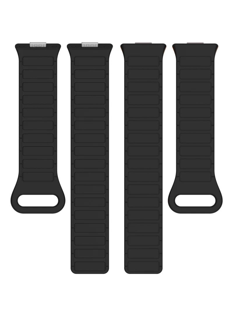 سوار ساعة رياضي من السيليكون/سوار ساعة مغناطيسي لاصق لساعات هواوي الذكية من طرازات Fit 3/Fit 4/Fit 4 Pro/Fit 5، لون أسود - Image 4