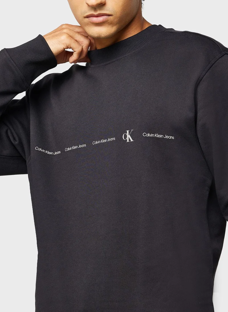 Calvin Klein Jeans Logo Crew Neck Sweatshirt