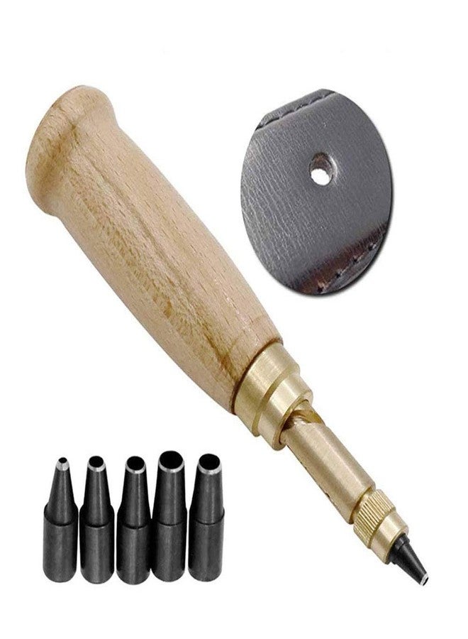 Teng Lang Adjustable Screw Hole Punch Leather Bookbinding Tool,Paper Punch,Craft Punches,6 Tips 1.5m 2mm 2.5mm 3mm 3.5m 4mm - Image 1