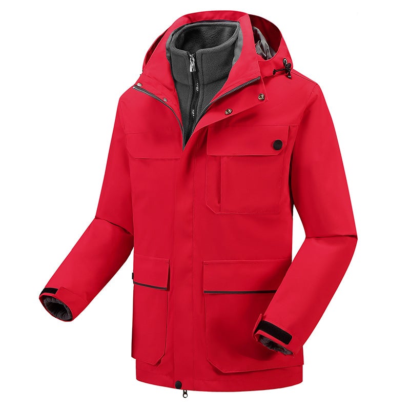 Jacket Overalls Printing Three-In-One Jacket Printing Logo Two-Piece Suit Tooling Factory - Image 4