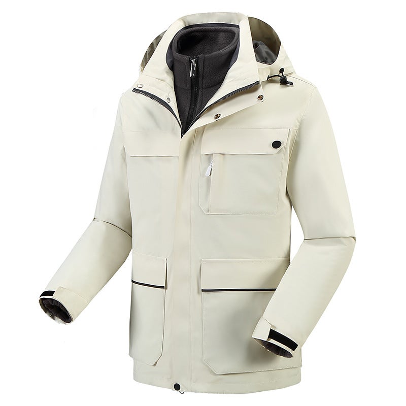 Jacket Overalls Printing Three-In-One Jacket Printing Logo Two-Piece Suit Tooling Factory - Image 5