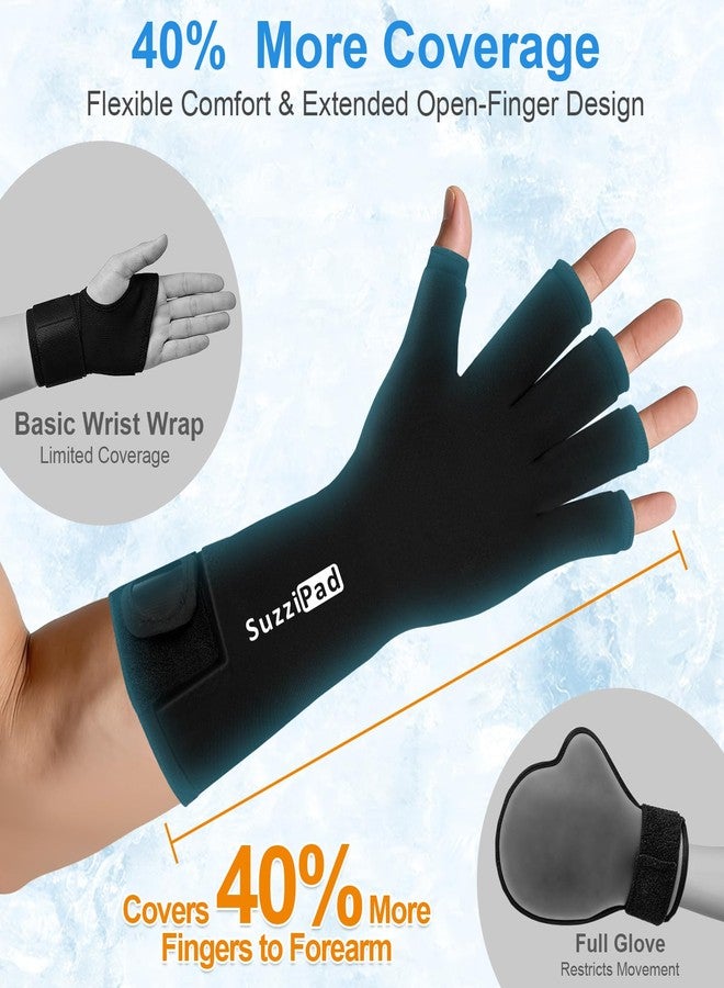 SuzziPad 2PK Hand Ice Pack for Fingers, Wrist & Forearm, Extended Length Reusable Cold Wrap for Arthritis & Carpal Tunnel, Cold Therapy Hand Sleeve for Post-Workout, Tendonitis, Women & Men, M - Image 4