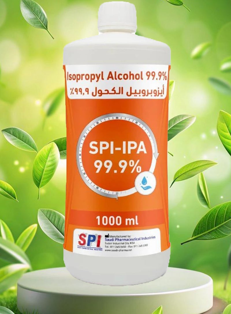 SPI 99.9% Pure and Clear Medical Grade Isopropyl Alcohol 1L - Image 1