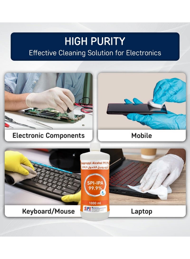 SPI 99.9% Pure and Clear Medical Grade Isopropyl Alcohol 1L - Image 4