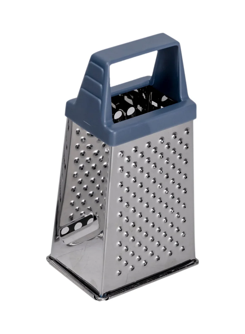 كويزين أرت Stainless Steel Box Grater 8.5 cm - Multi-Purpose Kitchen Tool with Polystyrene Handle - Lynch blue