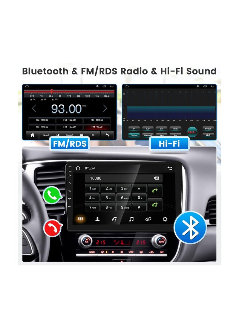 SHEZA STAR - Android Car Stereo for Mitsubishi Outlander 2017 To 2022 Auto AC 6GB RAM 128GB ROM MirrorLink WiFi BT, 10 Inch Support SIM Card, Apple Carplay, 2.5D IPS Touch Screen with Backup Camera Included - Image 1
