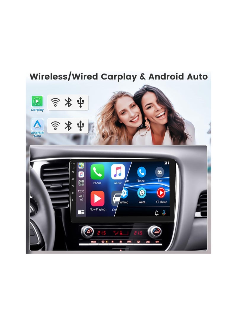 SHEZA STAR - Android Car Stereo for Mitsubishi Outlander 2017 To 2022 Auto AC 6GB RAM 128GB ROM MirrorLink WiFi BT, 10 Inch Support SIM Card, Apple Carplay, 2.5D IPS Touch Screen with Backup Camera Included - Image 1