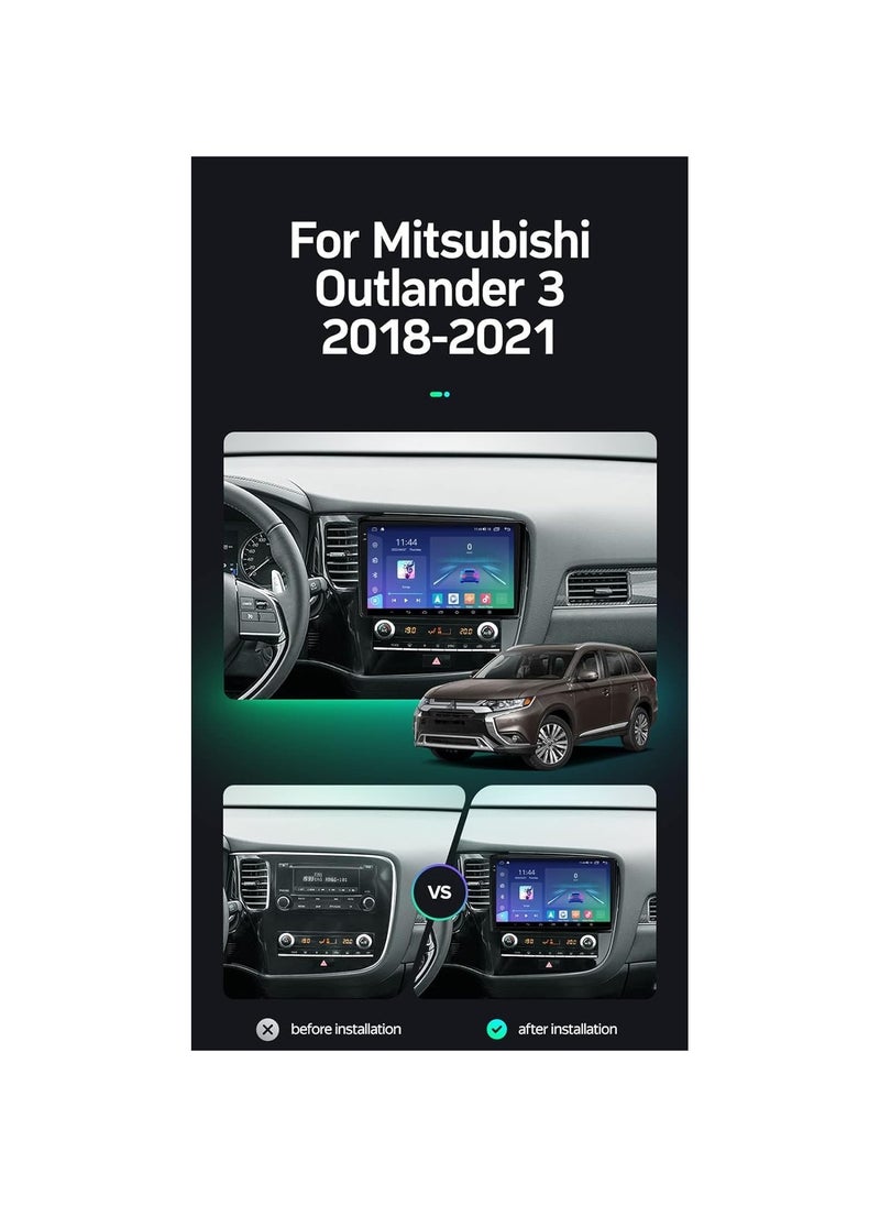 SHEZA STAR - Android Car Stereo for Mitsubishi Outlander 2017 To 2022 Auto AC 6GB RAM 128GB ROM MirrorLink WiFi BT, 10 Inch Support SIM Card, Apple Carplay, 2.5D IPS Touch Screen with Backup Camera Included - Image 1