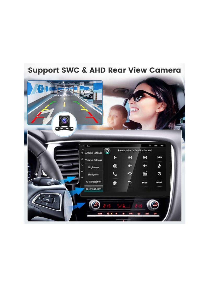 SHEZA STAR - Android Car Stereo for Mitsubishi Outlander 2017 To 2022 Auto AC 6GB RAM 128GB ROM MirrorLink WiFi BT, 10 Inch Support SIM Card, Apple Carplay, 2.5D IPS Touch Screen with Backup Camera Included - Image 1
