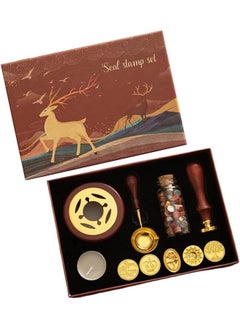 Creative Vintage Lacquer Wax Seal Stamp Set Gift Box Wax Sealing Sets With Wax Beads 6 Pcs Seal Stamp Heads 1 Wooden Handle Wax Seals Warmer Spoon Candles Vintage Envelopes Letters Mailing Crafts Gift - pzsku/Z71669AFC1B293115E7B1Z/45/_/1740917326/79a21632-b6b8-4538-8ec9-50bf67100ad9