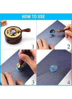 Creative Vintage Lacquer Wax Seal Stamp Set Gift Box Wax Sealing Sets With Wax Beads 6 Pcs Seal Stamp Heads 1 Wooden Handle Wax Seals Warmer Spoon Candles Vintage Envelopes Letters Mailing Crafts Gift - pzsku/Z71669AFC1B293115E7B1Z/45/_/1740917328/0f9d9255-1898-4f3e-a9b1-894bd10a2112