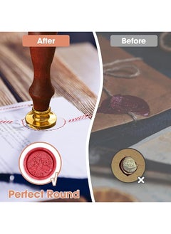 Creative Vintage Lacquer Wax Seal Stamp Set Gift Box Wax Sealing Sets With Wax Beads 6 Pcs Seal Stamp Heads 1 Wooden Handle Wax Seals Warmer Spoon Candles Vintage Envelopes Letters Mailing Crafts Gift - pzsku/Z71669AFC1B293115E7B1Z/45/_/1740917330/ffb9c22e-aca3-4033-81ee-90c24cdb2301