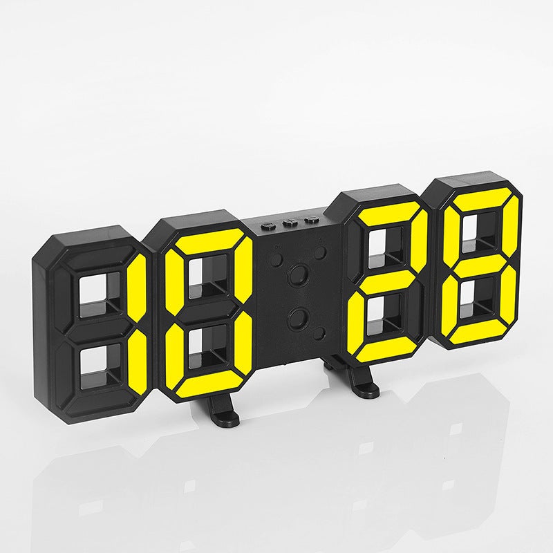 3D Digital Alarm Clock Luminous Wall Clock Ins Simple Modern Desktop Clock Wall Clock Living Room 8018 - Image 4