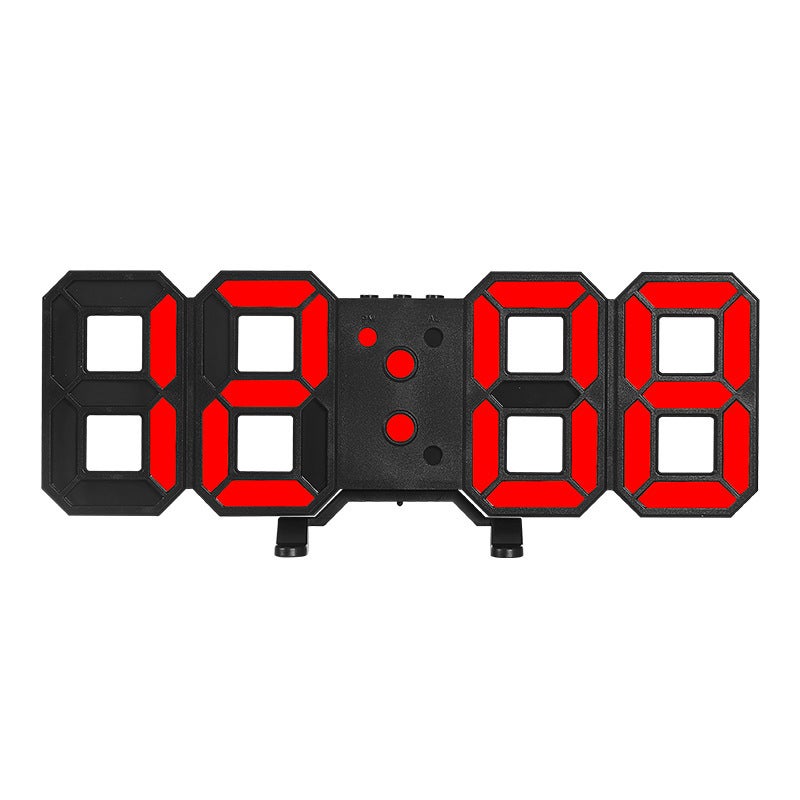 3D Digital Alarm Clock Luminous Wall Clock Ins Simple Modern Desktop Clock Wall Clock Living Room 8018 - Image 1