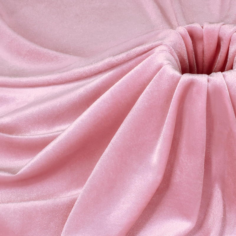 P Pothuiny Pink Velvet Fabric by The Yard, 1 Yard x 60 Inch Wide Luxury & Soft Stretchy Velvet Cloth Fabric for Sewing, Apparel, Upholstery - 90% Polyester 10% Spandex - Image 1