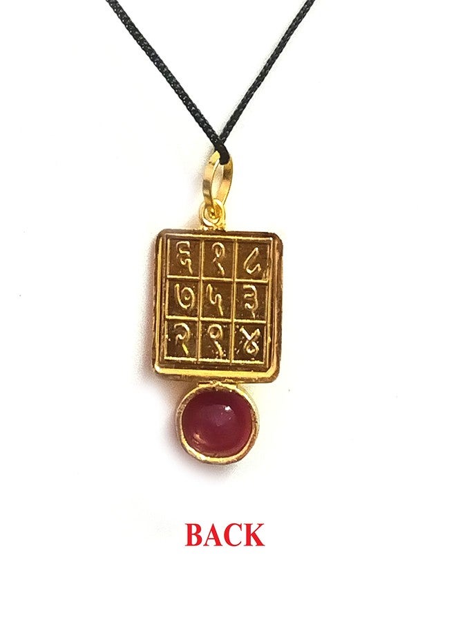 ASTROGHAR Auspicious Shree Surya Yantra Mantra Ashtadhatu Golden Plated Pendant For Men And Women - Image 4