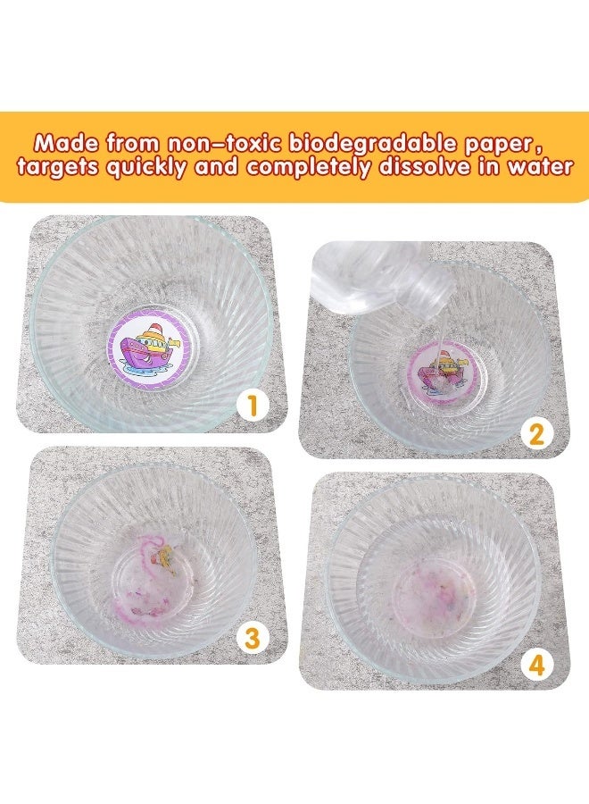 Eersida 120 Pcs Toilet Targets for Boys Potty Training Flushable Targets Boys Pee Targets Color Paper Tinkle Targets for Boys Safe to Use - Image 3