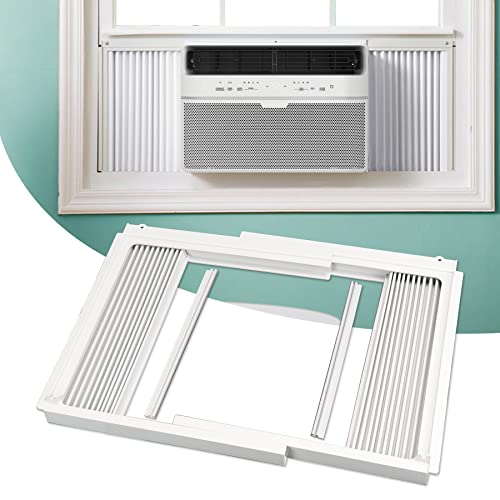 Flehomo Window Air Conditioner Side Panels with Frame, Adjustable Insulation AC Side Panel for 10,000 BTU Window AC Unit, Frame Included - Image 1