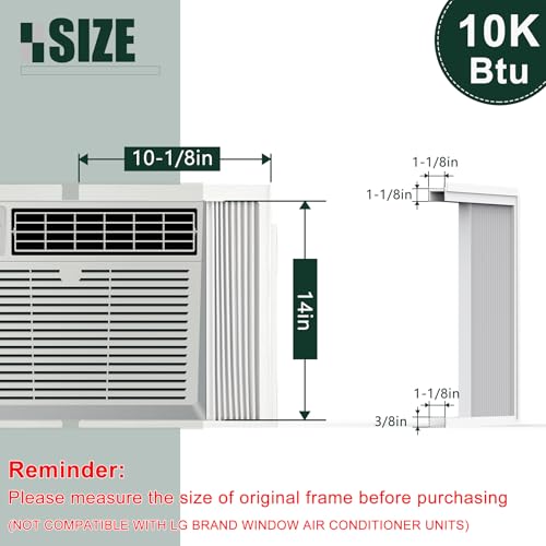 Flehomo Window Air Conditioner Side Panels with Frame, Adjustable Insulation AC Side Panel for 10,000 BTU Window AC Unit, Frame Included - Image 2