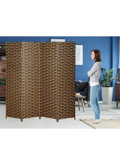 MOMENT Foldable Movable Stretch Room Divider, [200 X 180Cm] Fully Hand-Woven Entrance Partition, Suitable For Office, Bedroom, Living Room, Hotel Room Wall  - Image 3