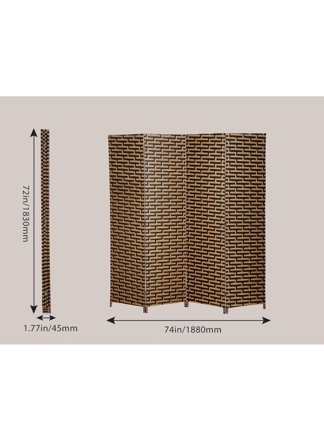 MOMENT Foldable Movable Stretch Room Divider, [200 X 180Cm] Fully Hand-Woven Entrance Partition, Suitable For Office, Bedroom, Living Room, Hotel Room Wall  - Image 4
