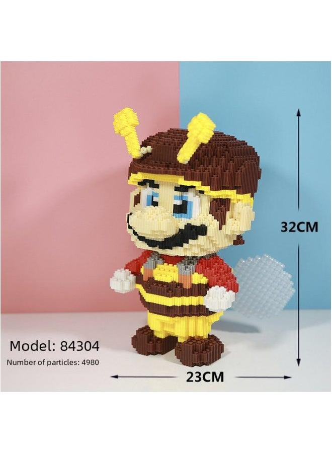 Large Mario Building Blocks Set For Boys And Girls Educational Assembly Toy Adult Kids Puzzle Gift Losen ABS Material-Color:LS Yellow Skirt Star Dailou  - Image 5