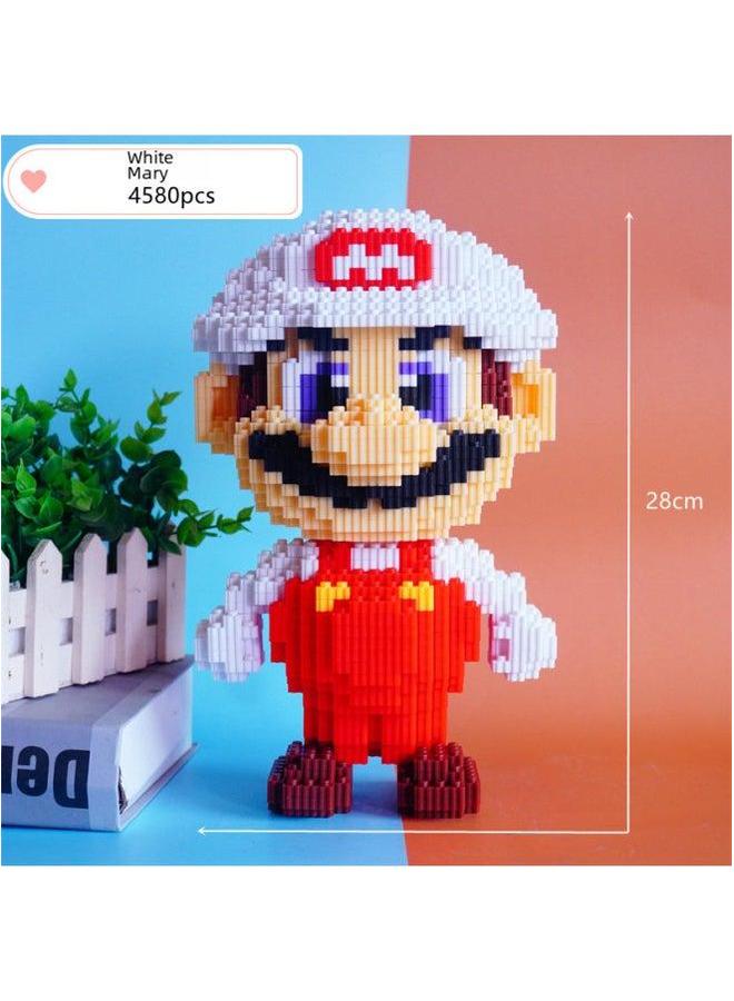 Large Mario Building Blocks Set For Boys And Girls Educational Assembly Toy Adult Kids Puzzle Gift Losen ABS Material-Color:LS Yellow Skirt Star Dailou  - Image 4