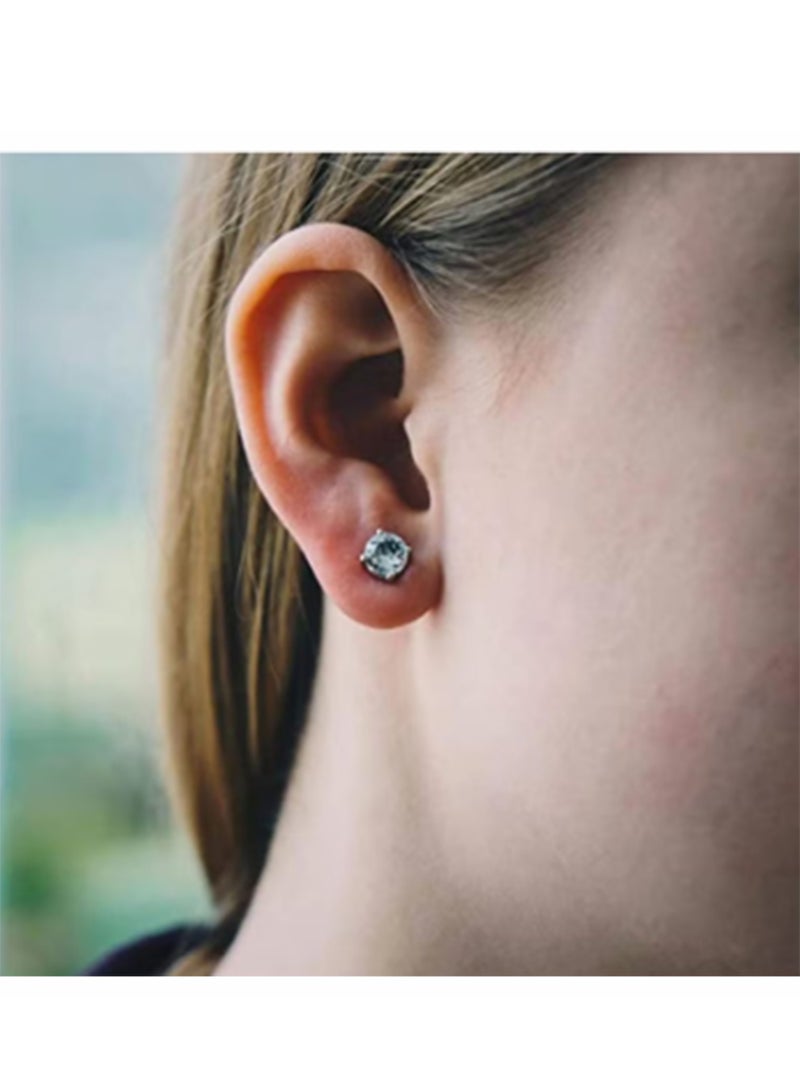 Stainless Steel Magnetic Stud Earrings for Men Women Non-piercing Hypoallergenic 6mm 1 Pairs - Image 5