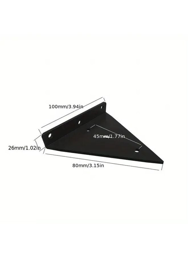 2 Pack Triangle Shelf Brackets Kitchen Wall Mounted Floating Board Storage Rack - Image 5