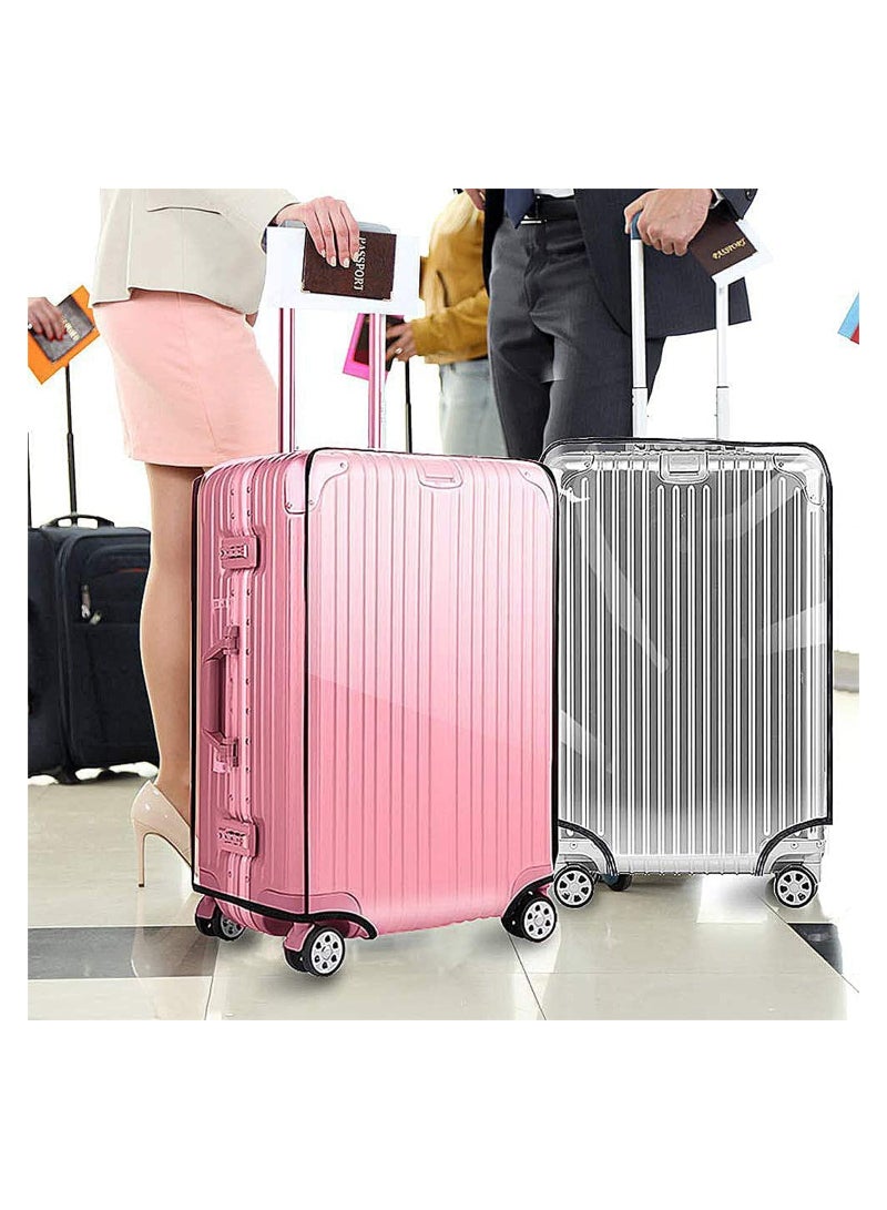 جيجيرو أغطية حقائب سفر شفافة من مادة البولي فينيل كلوريد، أغطية حقائب قابلة للغسل، مضادة للخدش، مقاومة للماء، تناسب معظم الأمتعة من 20 بوصة إلى 30 بوصة - Image 2