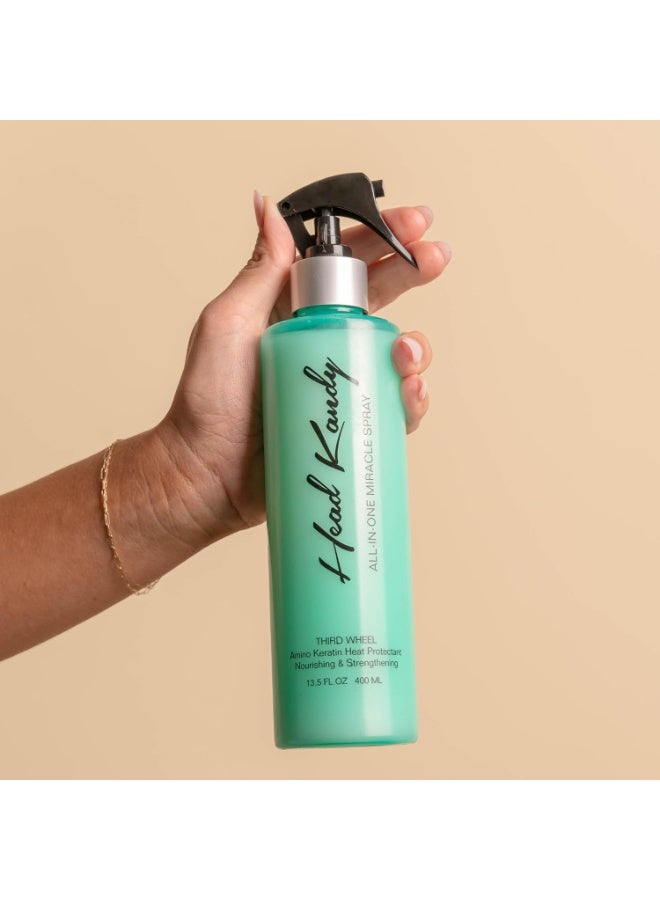 Head Kandy Heat Protectant Spray For Hair | The Third Wheel | Thermal Protection Spray With Amino Keratin | Protects Against Heat Damage, Breakage, Humidity | 13.5 oz - Image 3