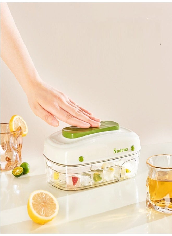 Generic Ice Cube Tray with Lid and Storage Bin 32 Compartments Ice Cube Tray with Ice Scoop Airtight BPA-Proof Ice Cube Mold BPA Free Stacking Splash-Proof DIY Ice Cube Mold  - Image 3
