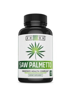 Zhou Zhou Nutrition Saw Palmetto Extract 500 mg, Prostate Health, Urinary Tract Support, DHT Blocker for Men and Women Hair Growth, Non-GMO, 100 Capsules (Packaging may vary)  - Image 1