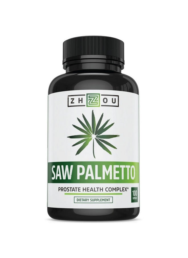 Zhou Zhou Nutrition Saw Palmetto Extract 500 mg, Prostate Health, Urinary Tract Support, DHT Blocker for Men and Women Hair Growth, Non-GMO, 100 Capsules (Packaging may vary)  - Image 4