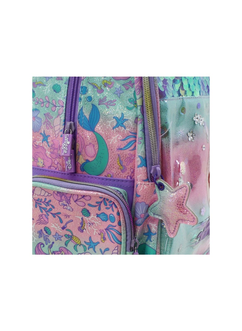 سميجل حقيبة بعجلات من Smiggle بتصميم حورية البحر، مقاس 18 بوصة – لون بنفسجي - Image 3